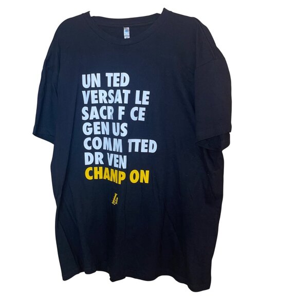 Los Angeles Lakers 2018 Opening Night Mens Cotton Printed T-Shirt Size XL Black - Picture 3 of 7